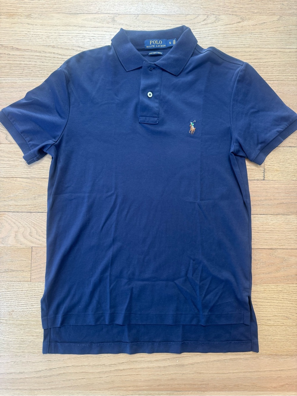 Like New Ralph Lauren Navy Pima Polo Shirt - Mens Small